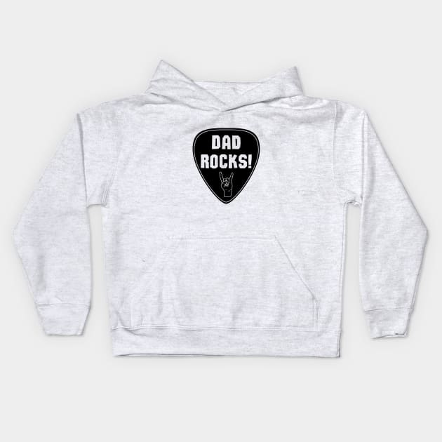 Dad Rocks! Kids Hoodie by KayBee Gift Shop